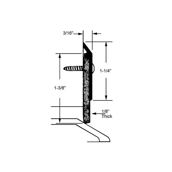 96" Clear Anodized Door Sweep – Commercial Aluminum Door Weatherstrip - Reflect Window & Door