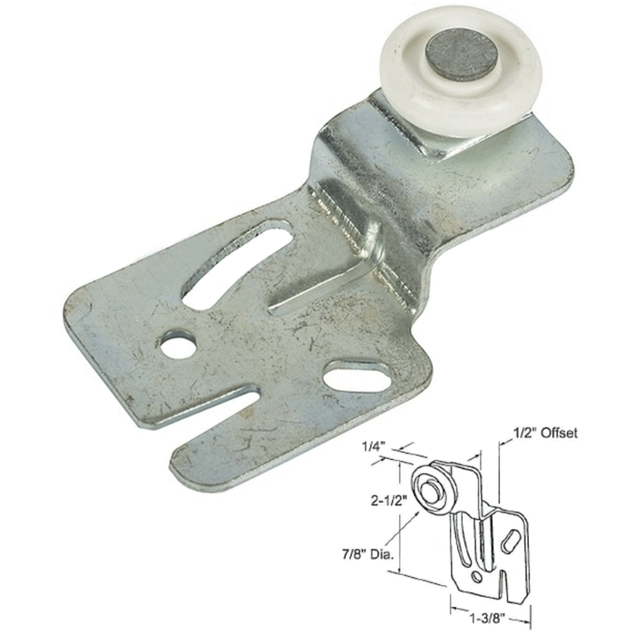 Closet/Wardrobe Door 7/8" Nylon Roller for Acme and Cox Closet Doors - Back - Reflect Window & Door