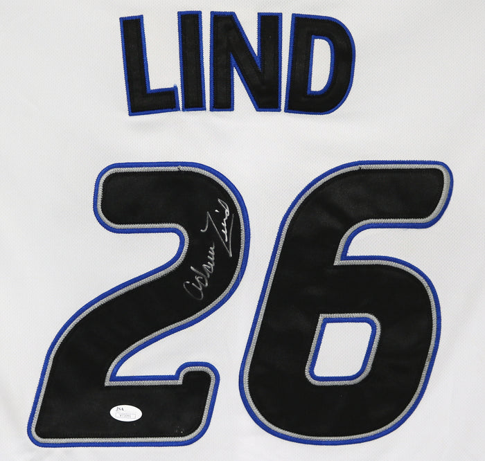 Adam Lind Toronto Blue Jays Signed Autographed White #26 Jersey JSA COA
