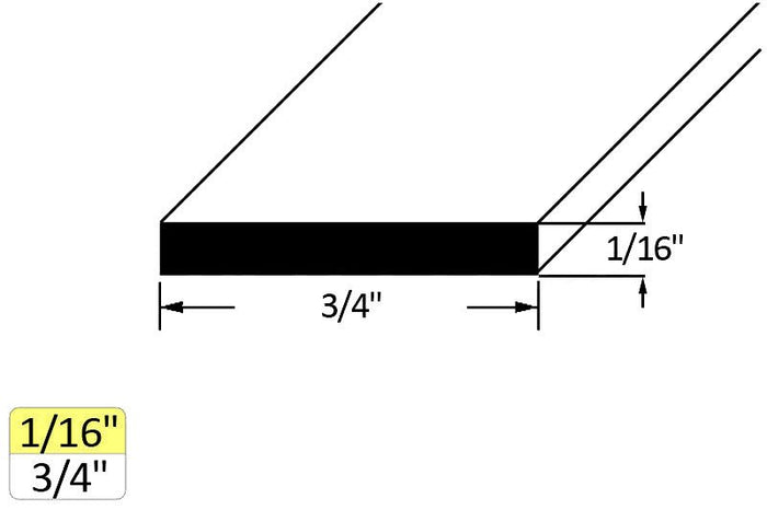 Adhesive, Closed Cell 1/16" Neoprene Foam Tape - 3/4" Width - Reflect Window & Door