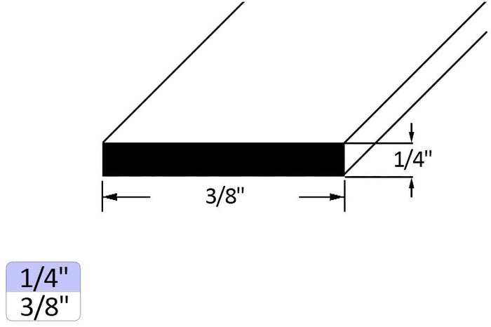 Adhesive, Closed Cell 1/4" Neoprene Foam Tape - 3/8" Width - Reflect Window & Door