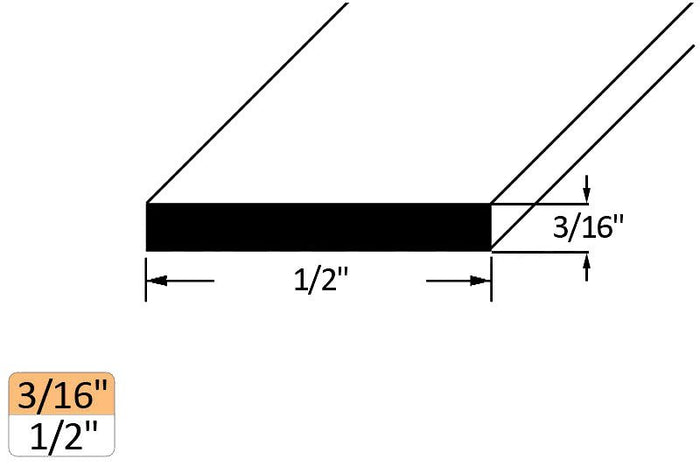 Adhesive, Closed Cell 3/16" Neoprene Foam Tape - 1/2" Width - Reflect Window & Door