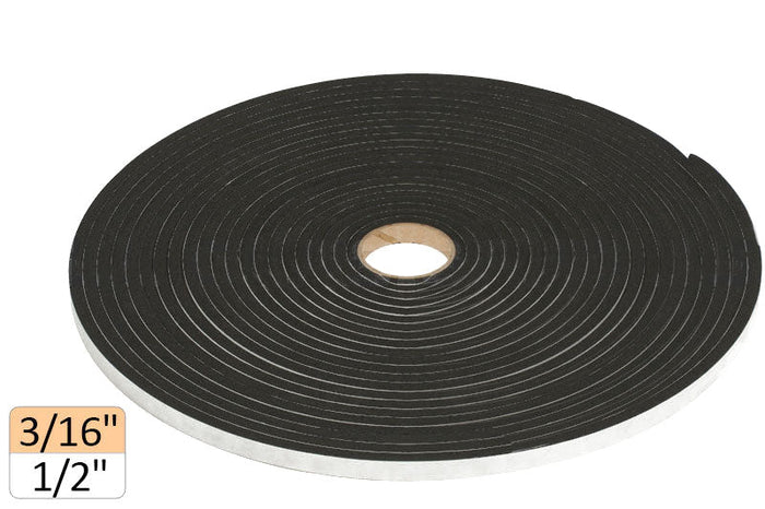 Adhesive, Closed Cell 3/16" Neoprene Foam Tape - 1/2" Width - Reflect Window & Door