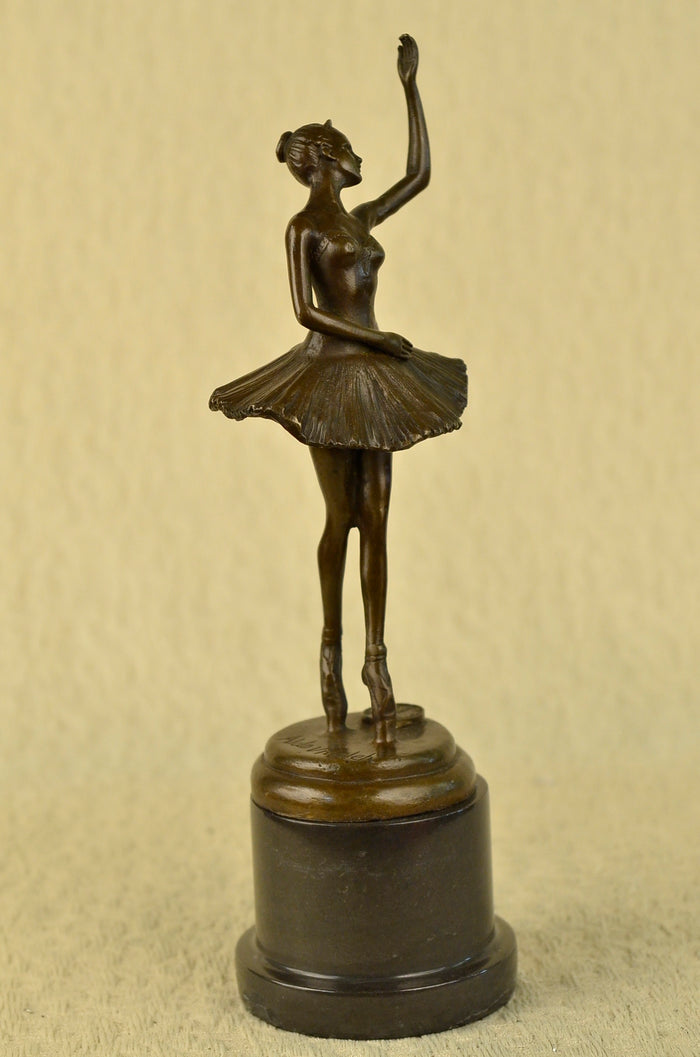 Aldo Vitaleh Prima Ballerina Bronze Sculpture Art Deco Marble Base Figurine Gift