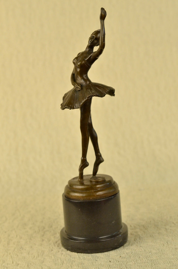 Aldo Vitaleh Prima Ballerina Bronze Sculpture Art Deco Marble Base Figurine Gift