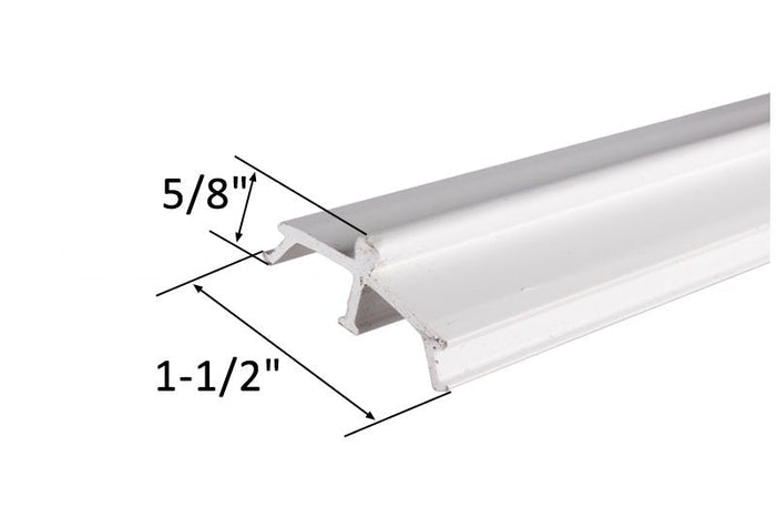 All Weather Windows White 8' Sliding Door Sill Track – Replacement Sliding Door Bottom Track - Reflect Window & Door