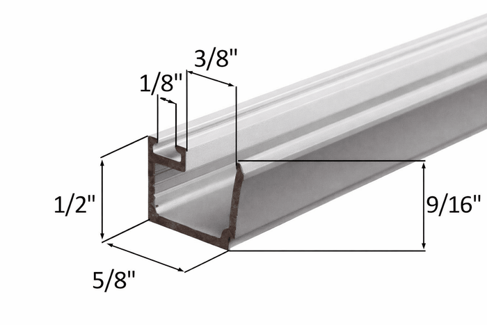 Alumicor Clear Anodized Single Glazing Stop – Commercial Aluminum Glass Stop - Reflect Window & Door