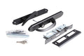 Residential Swinging Screen & Storm Door Matte Black Handle Set with Key Lock - Reflect Window & Door