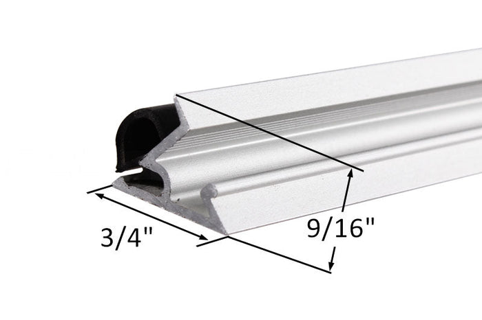 Aluminex Clear Anodized Window Stop with Gasket - Reflect Window & Door