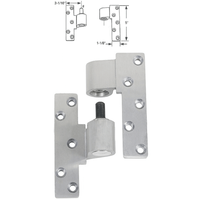 Commercial Door Aluminum 3/4" Offset Intermediate Pivot - Left - Reflect Window & Door