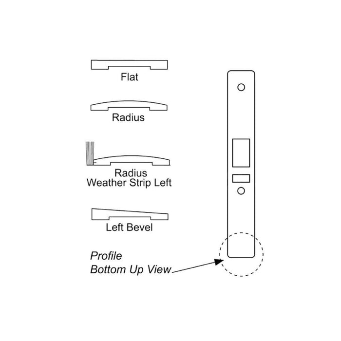 Aluminum Beveled Faceplate for Right Deadlatch Locks - Reflect Window & Door