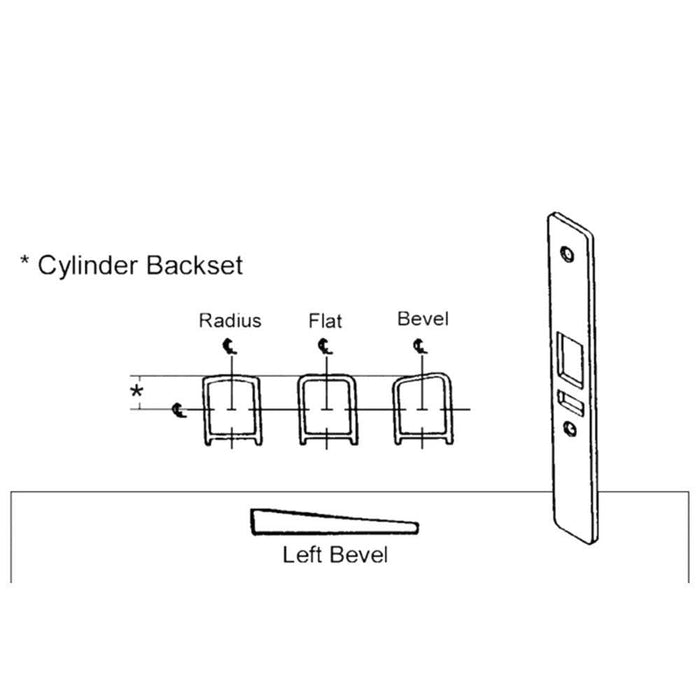 Aluminum Beveled Faceplate for Right Deadlatch Locks - Reflect Window & Door