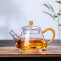 Amber Handle "Shi Piao" Glass Teapot for Tea | Yunnan Sourcing Tea Shop