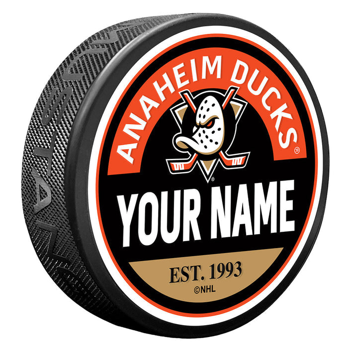 Anaheim Ducks Puck - Personalized