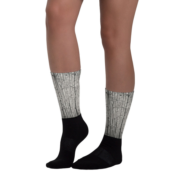 Aspen Illusion - Black foot socks