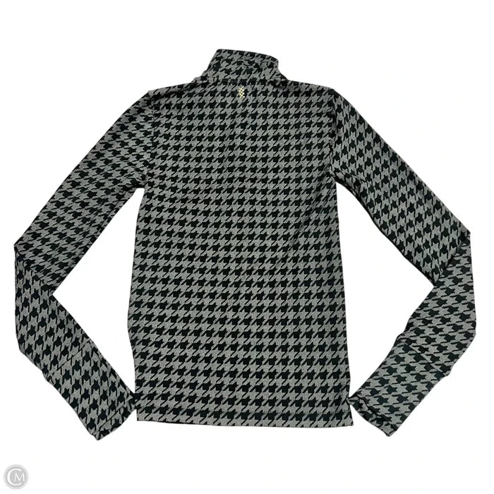 Athletic Top Long Sleeve Collar By Rhone In Black & Grey, Size: Xs
