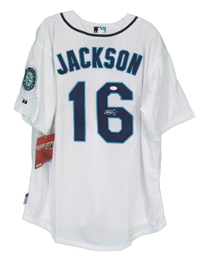 Austin Jackson Seattle Mariners Signed Autographed White #16 Jersey JSA COA SIZE 48