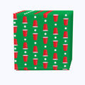 Beer Pong Cups Green Napkins