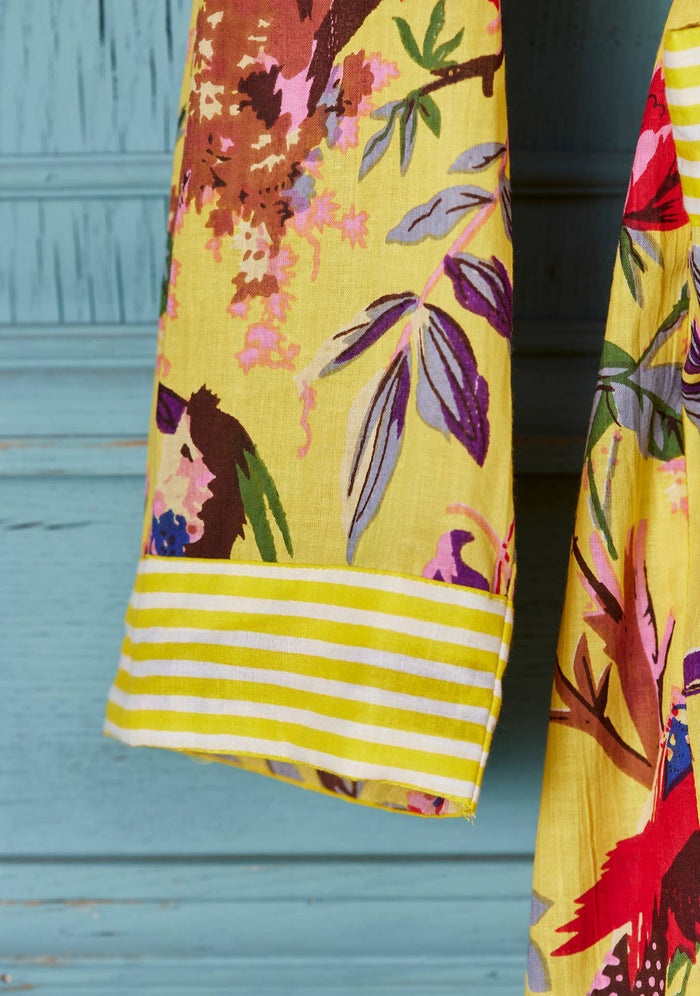 Bird Of Paradise Dressing Gown - Yellow