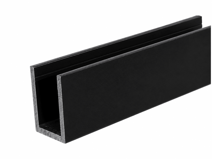 Black 1/2" x 3/4" U - Channel – Aluminum Glazing & Edge Channel - Reflect Window & Door