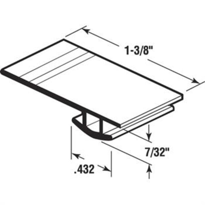 Sliding Patio Screen Door Bug Seal 84" Vinyl 1 - 1/2" Deep - Reflect Window & Door
