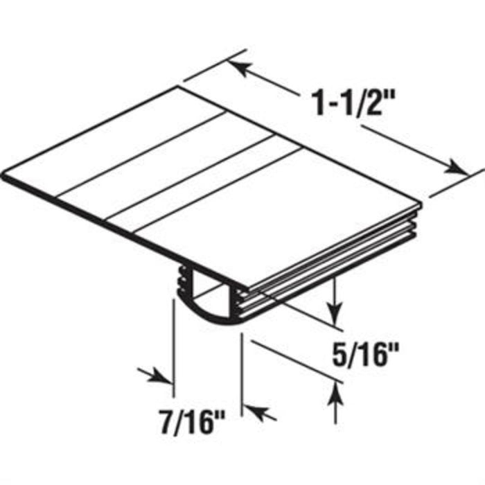 Sliding Patio Screen Door Bug Seal 84" Vinyl with Adjustable Width 1 - 7/16" Deep - Reflect Window & Door