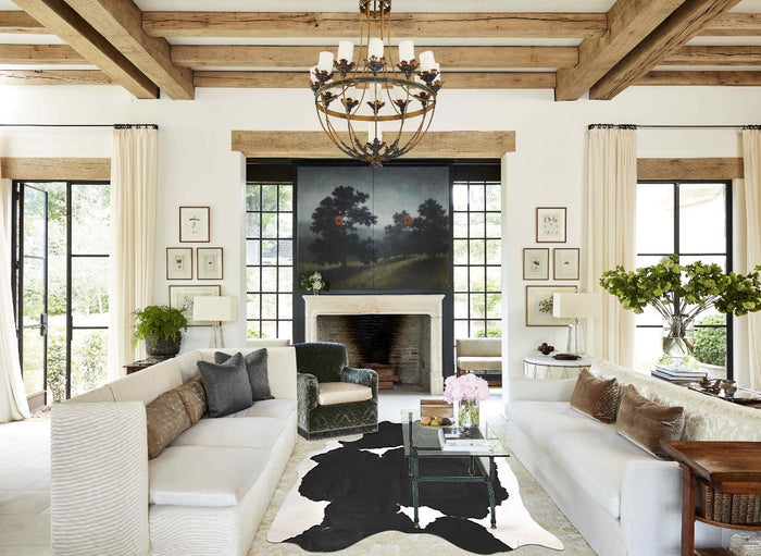 Black and White Cowhide Rug #A34175