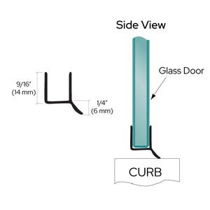 Swinging Shower Door Dual Durometer PVC Seal and Wipe - Black - Reflect Window & Door
