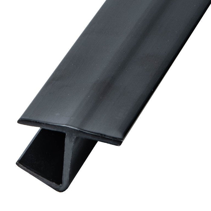Swinging Shower Door Polycarbonate "h" Jamb 180 Degree Seal - 1/2" Width Black - Reflect Window & Door