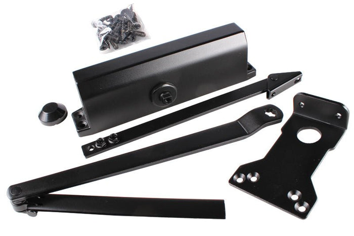 Commercial Door Closer – Heavy Duty Black Surface Mount - Reflect Window & Door