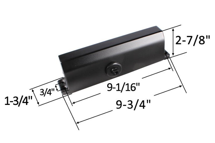 Commercial Door Closer – Heavy Duty Black Surface Mount - Reflect Window & Door