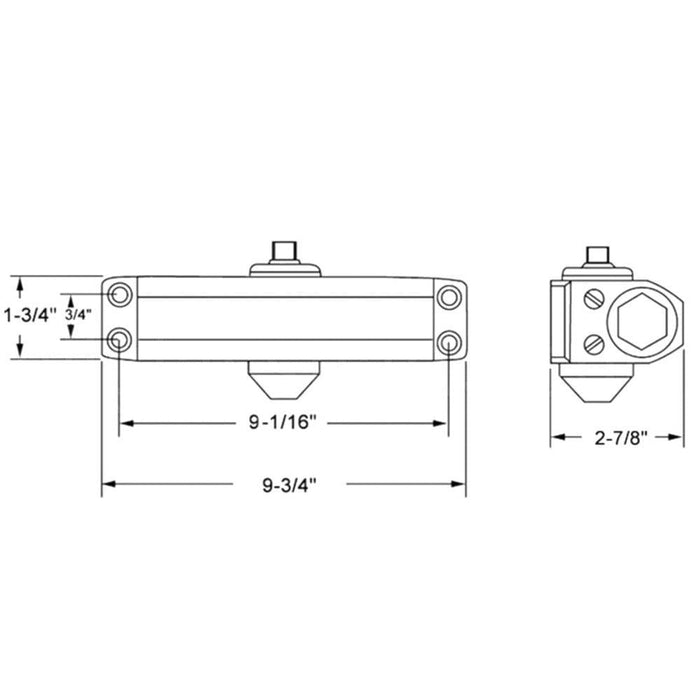 Commercial Door Closer – Heavy Duty Black Surface Mount - Reflect Window & Door