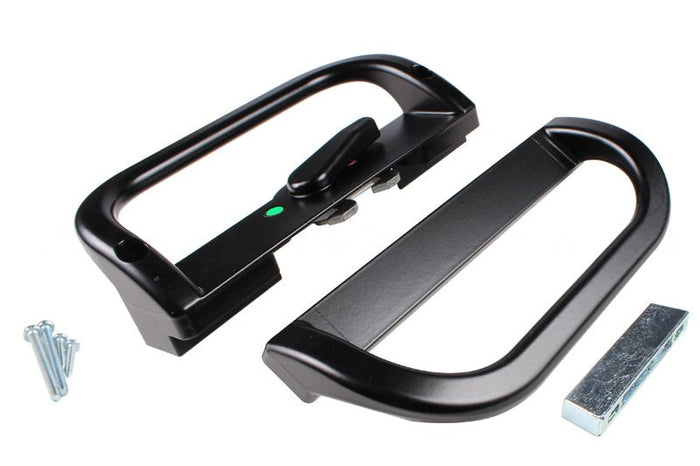 Black Surface - Mounted Hook Style Sliding Glass Patio Door Handle Replacement - Reflect Window & Door