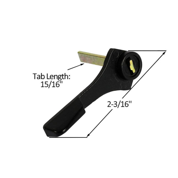 Sliding Glass Patio Door Black Die Cast Latch Lever - Reflect Window & Door
