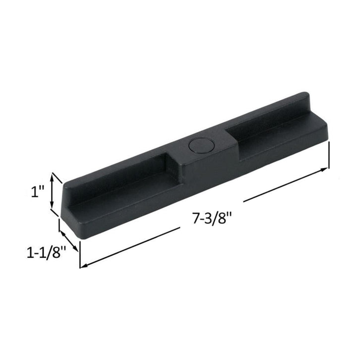 Sliding Glass Patio Door Plastic Outside Pull 3 - 15/16" and 4 - 15/16" Screw Holes for Indal Doors - Black - Reflect Window & Door