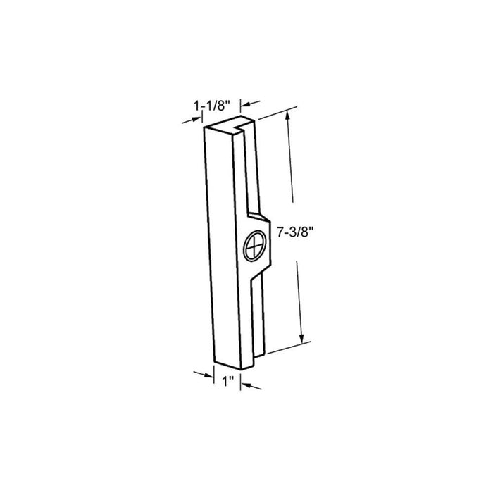 Sliding Glass Patio Door Plastic Outside Pull 3 - 15/16" and 4 - 15/16" Screw Holes for Indal Doors - Black - Reflect Window & Door