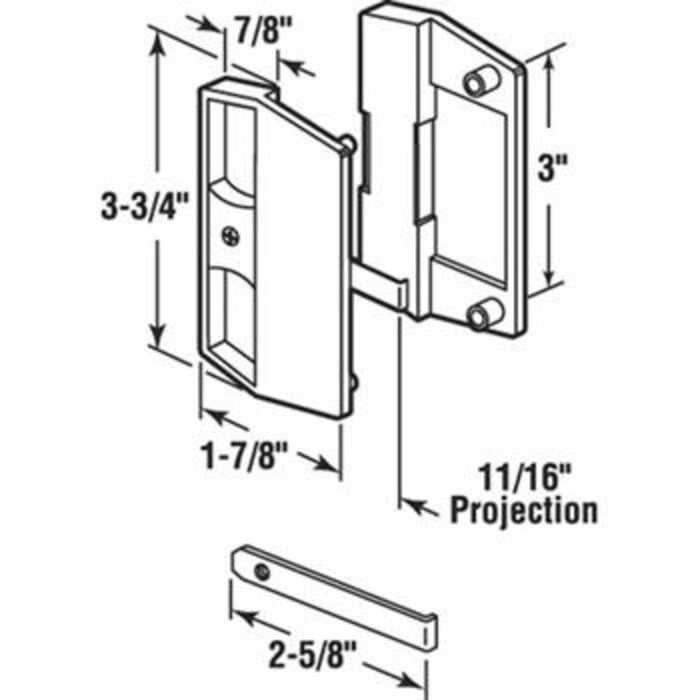 Sliding Patio Screen Door Black Latch and Pull for Academy Doors - Reflect Window & Door