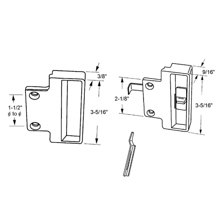 Sliding Patio Screen Door Latch – Replacement Handle Set - Reflect Window & Door