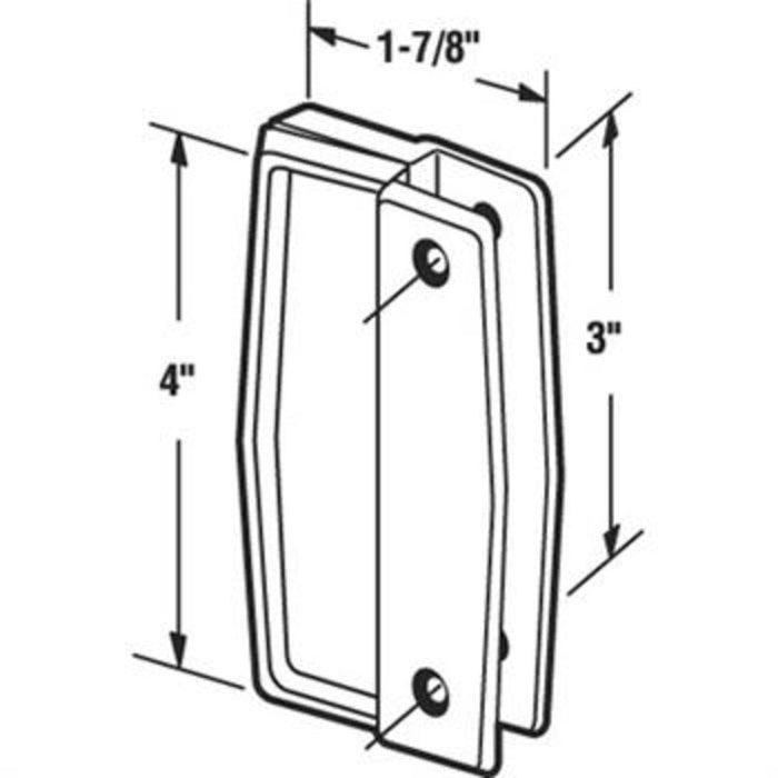 Sliding Patio Screen Door Plastic Pull Set With 3" Screw Holes - Reflect Window & Door