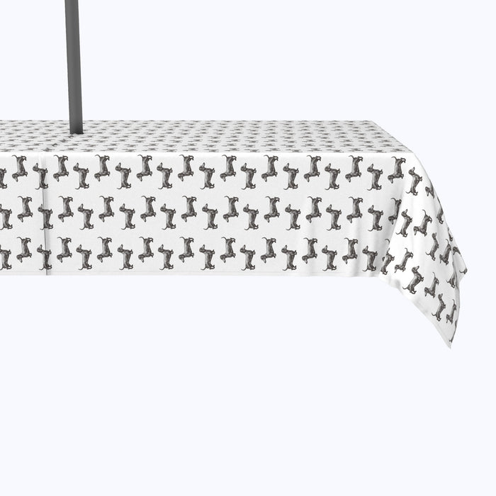 Black & White Dachshund Toss Outdoor Rectangles