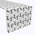 Black & White Dachshund Toss Runners