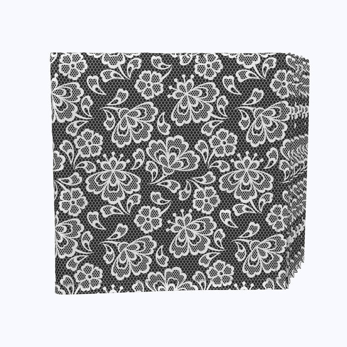 Black & White Lace Doily Napkins