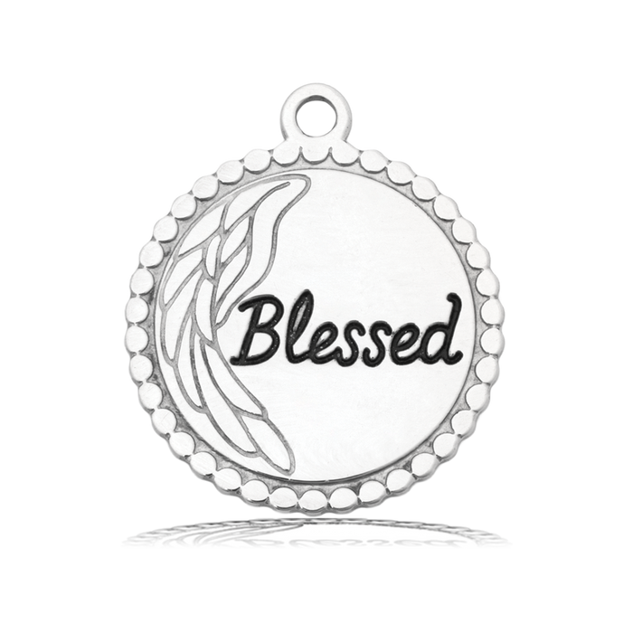 Blessed Charm with Black and Blue Agate Gemstone Bracelet