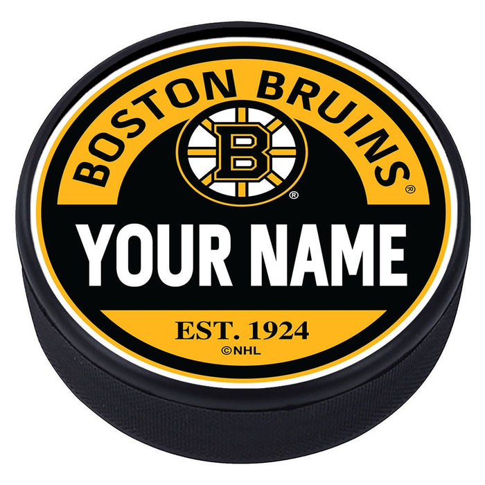 Boston Bruins Puck - Personalized