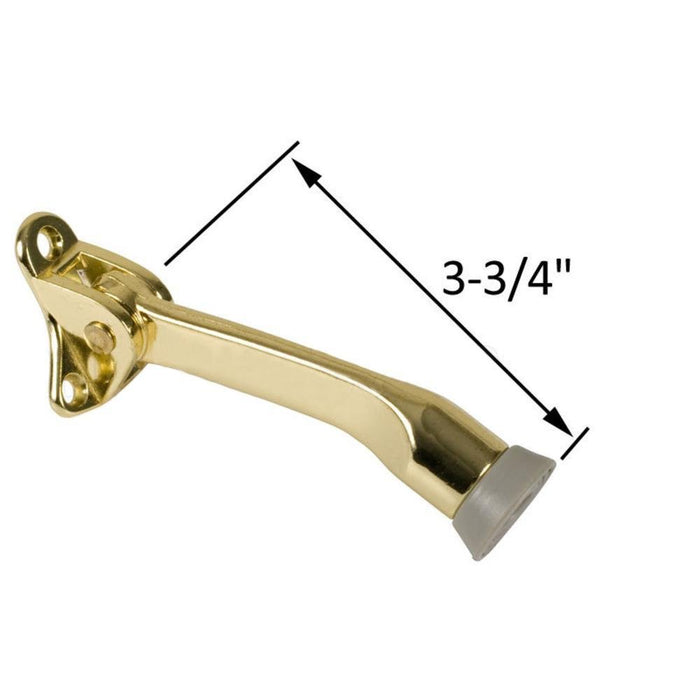 Brass Heavy - Duty Door Stop and Holder - 5 Inch - Reflect Window & Door