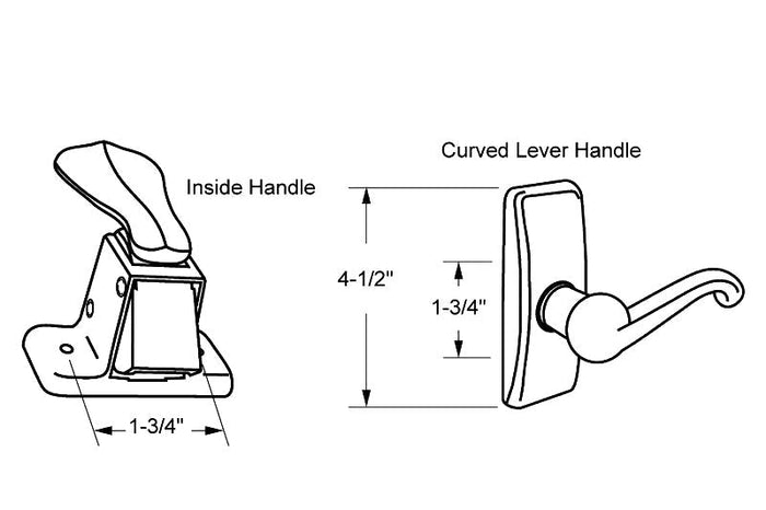 Regal Handle Set for AluminArt Residential Swinging Screen & Storm Doors - Reflect Window & Door