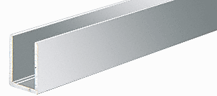Shower Door Brite Anodized 3/8" Aluminum U-Channel - Reflect Window & Door