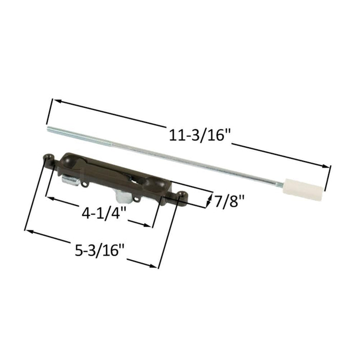 Bronze Flush Bolt for Commercial Aluminum Storefront Door - 1/8" Offset - Reflect Window & Door