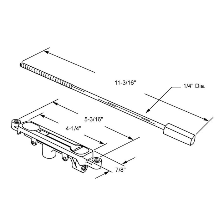 Bronze Flush Bolt for Commercial Aluminum Storefront Door - 1/8" Offset - Reflect Window & Door