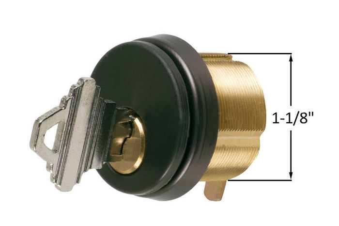 Bronze Commercial Door Cylinder with Key - Durable Security Solution - Reflect Window & Door